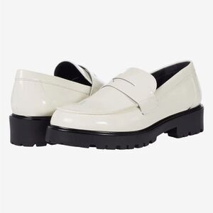 Steve Madden Lotto Lug Sole White Loafers